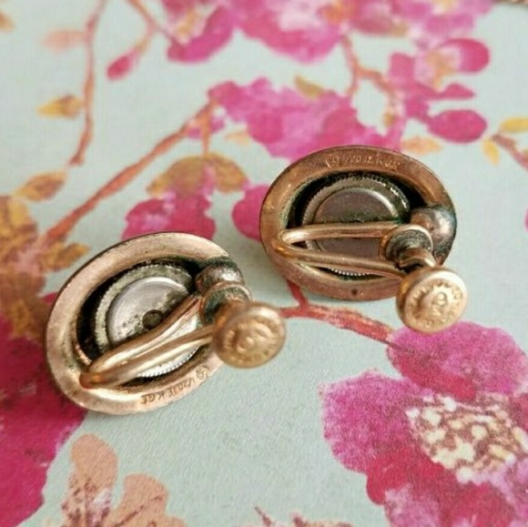 Vintage Fraternal Order of Eagles FOE earrings vintage screwback as is gold fill - Picture 7 of 7